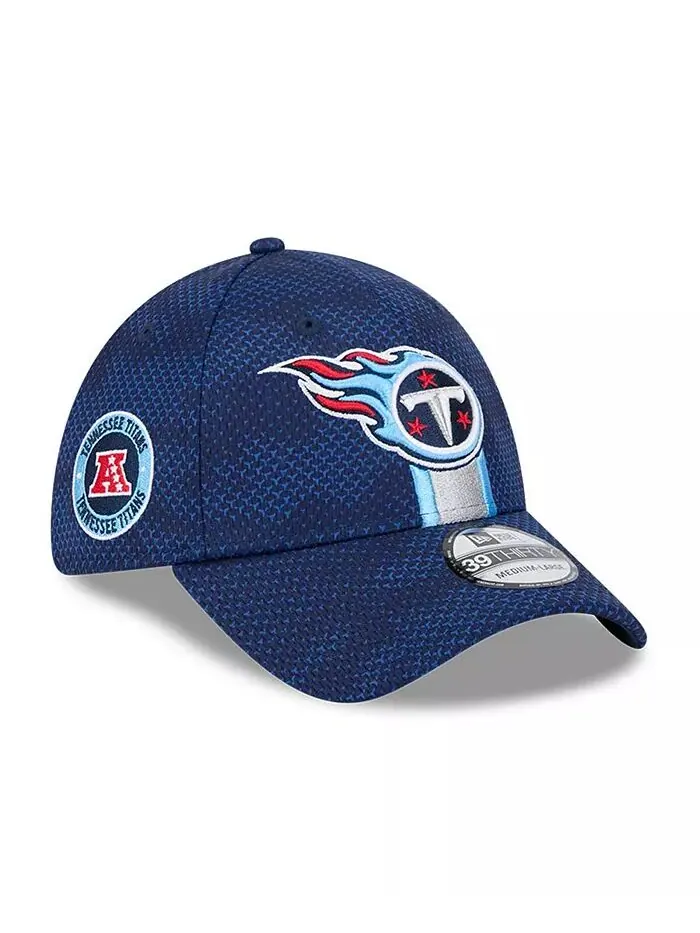 Мужская темно-синяя кепка Tennessee Titans 2024 Sideline 39THIRTY Flex New Era — изображение 3 из 4