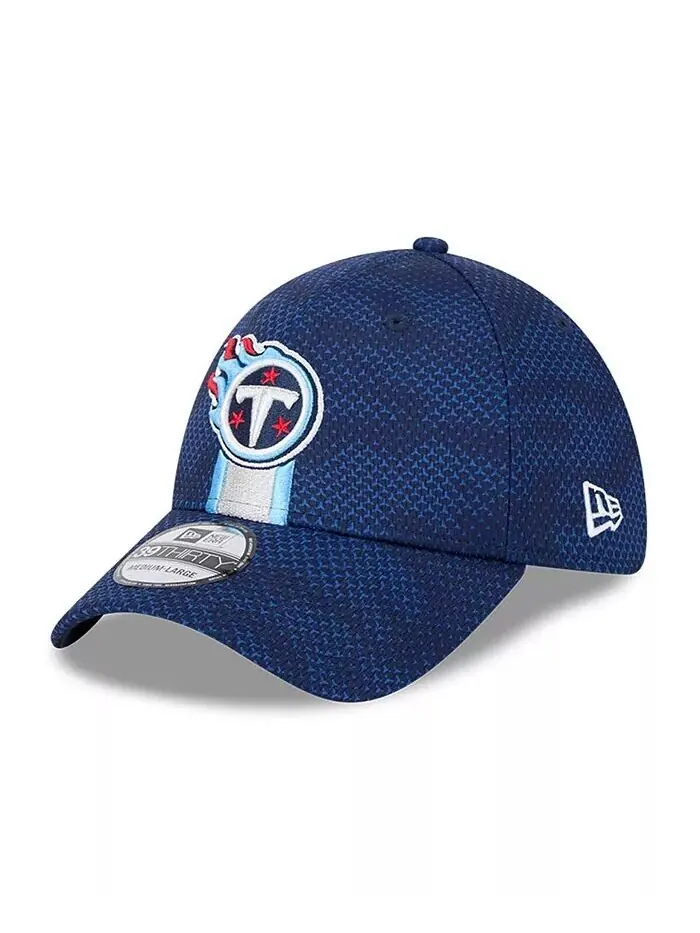 Мужская темно-синяя кепка Tennessee Titans 2024 Sideline 39THIRTY Flex Hat New Era