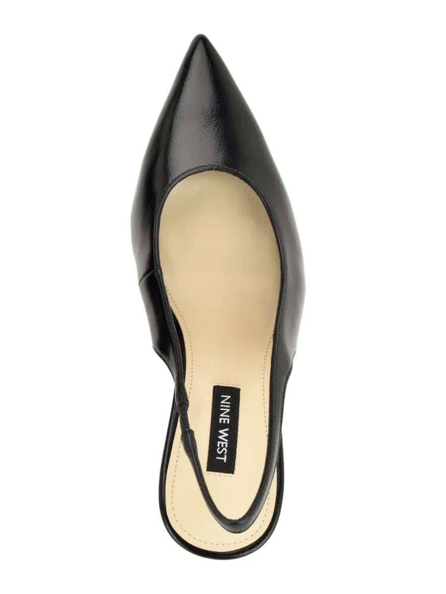Туфли-лодочки Verone с острым мысом и ремешком-пяткой Nine West — изображение 4 из 5, черный