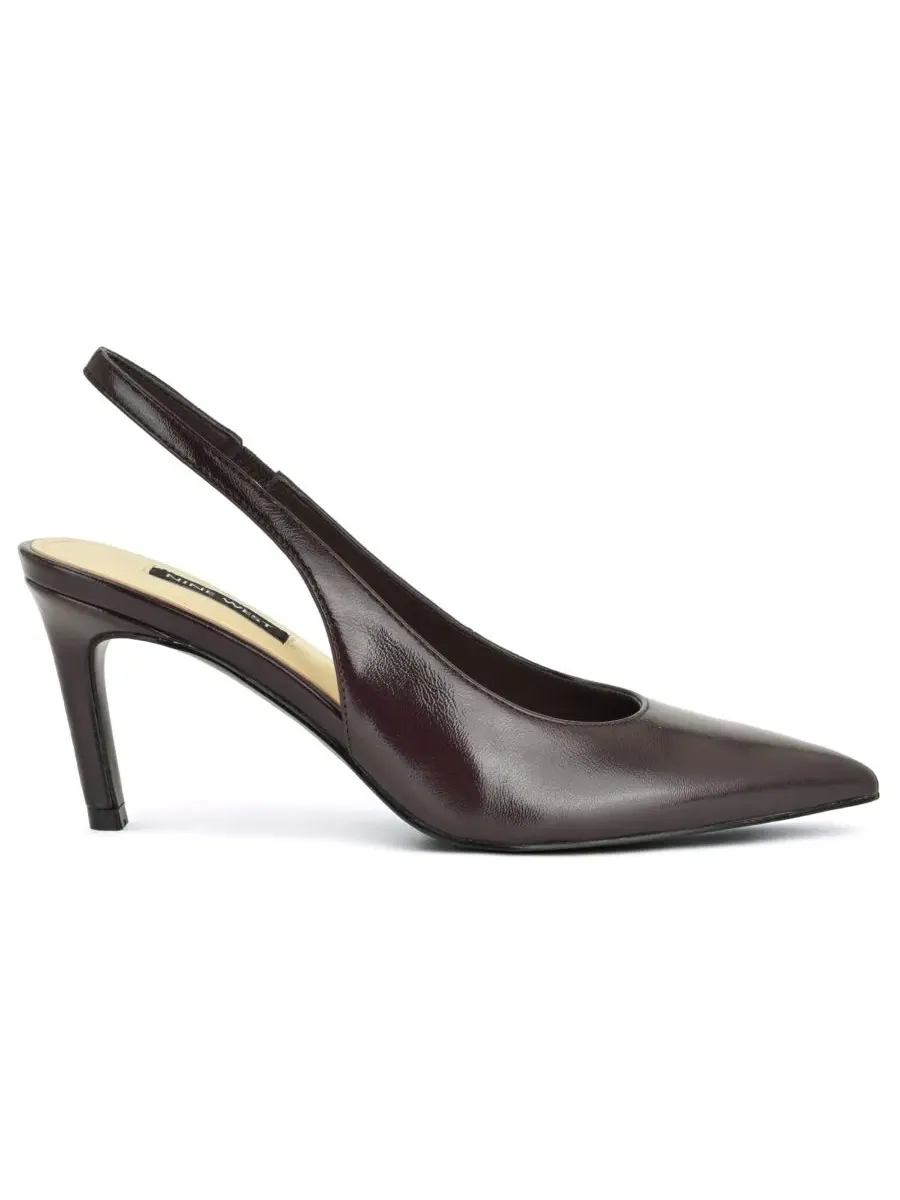 Туфли-лодочки с открытой пяткой Verone Nine West, Maroon Patent — изображение 2 из 5