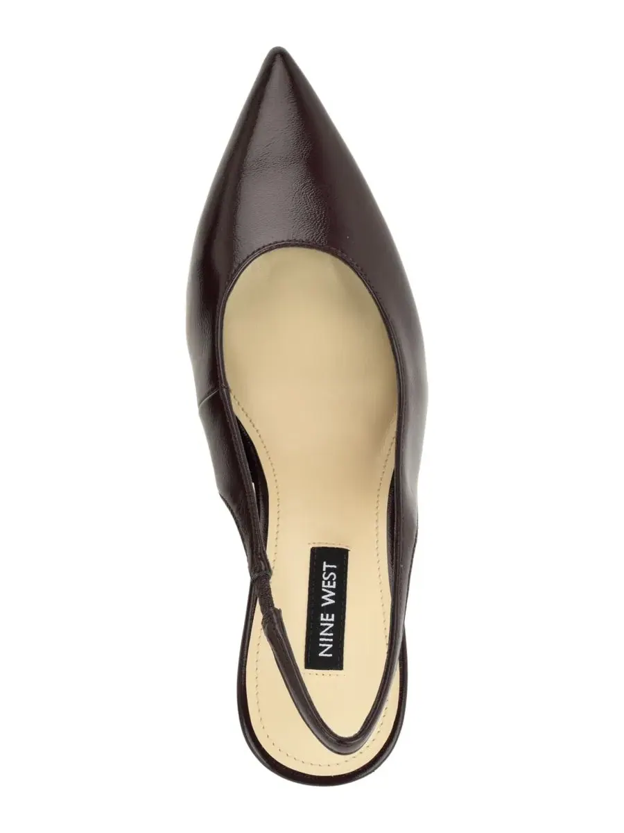 Туфли-лодочки с открытой пяткой Verone Nine West, Maroon Patent — изображение 4 из 5