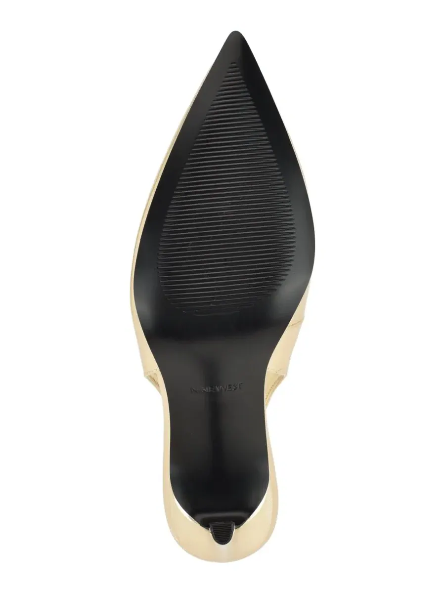 Туфли-лодочки с открытой пяткой Verone Pointed Toe Slingback Dress Pumps Nine West — изображение 5 из 5, платиновый
