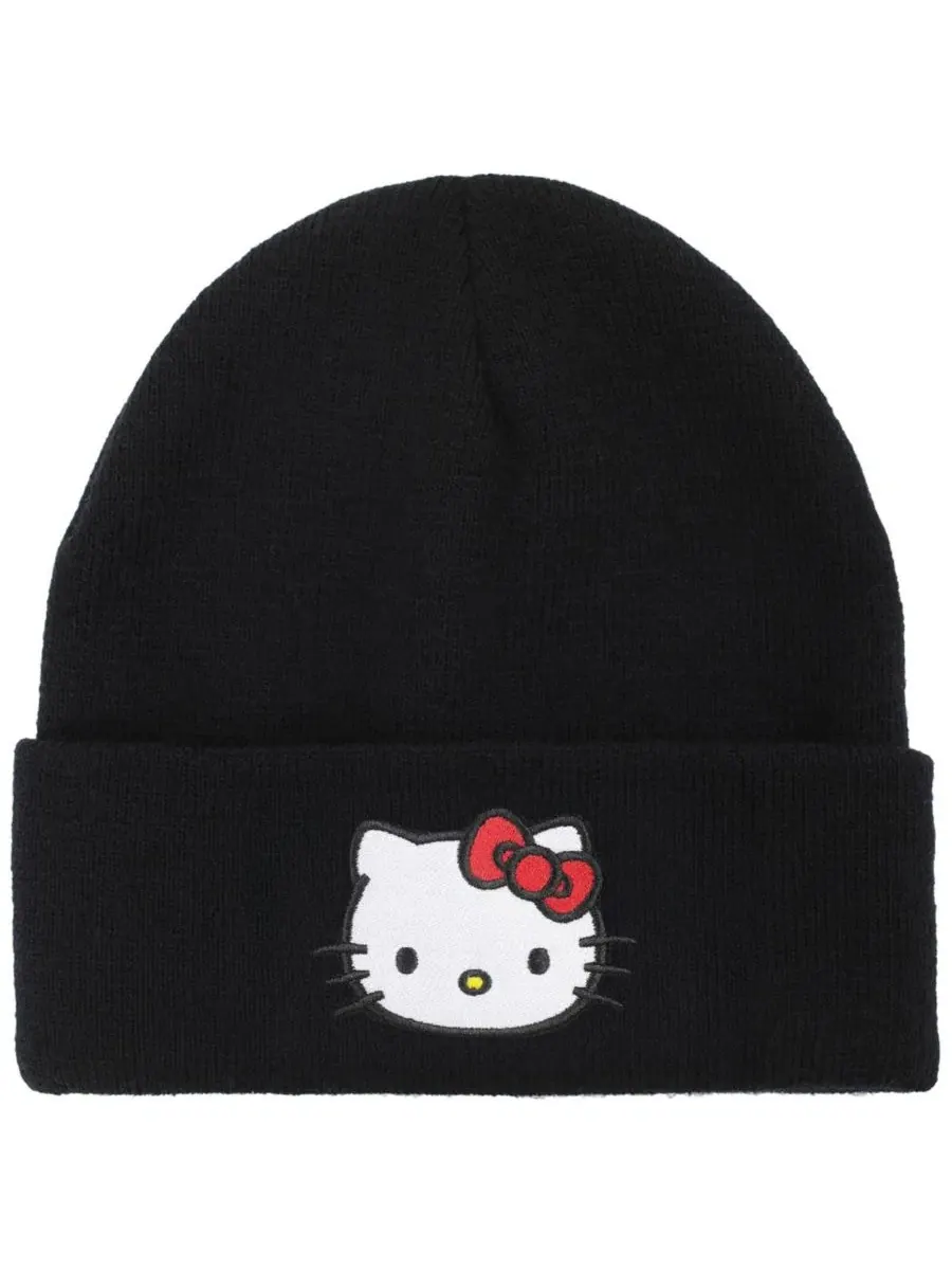 Шапка-бини с вышивкой Hello Kitty Hello Kitty — изображение 1 из 6, черный