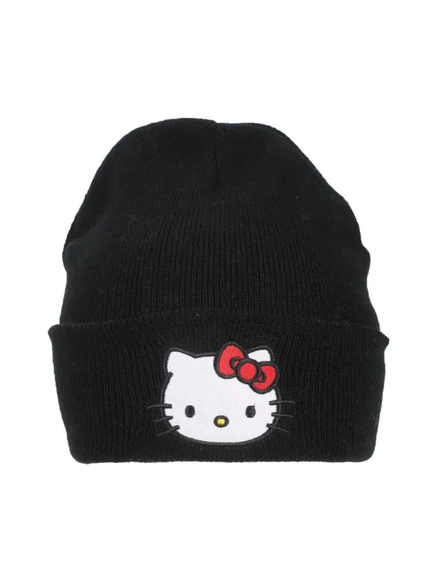 Шапка-бини с вышивкой Hello Kitty Hello Kitty — изображение 6 из 6, черный