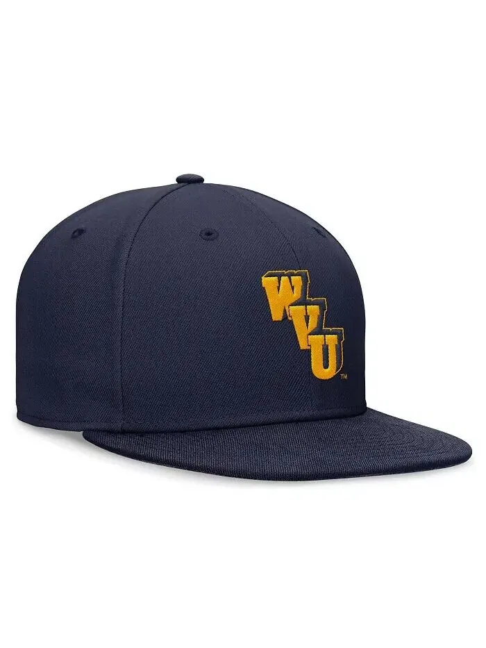Мужская темно-синяя шляпа West Virginia Mountaineers Legacy True Fit Fit Nike — изображение 3 из 4, темно-синий