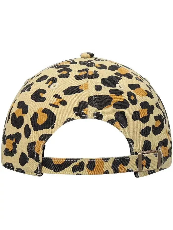 Женская регулируемая шапка '47 Oakland Athletics Tan Bagheera Cheetah Clean Up '47 Brand — изображение 4 из 4, бежевый