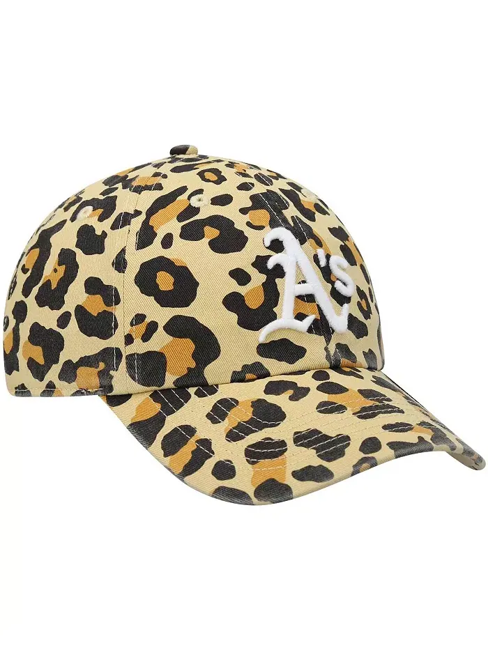 Женская регулируемая кепка '47 Oakland Athletics Tan Bagheera Cheetah Clean Up '47 Brand — изображение 2 из 3