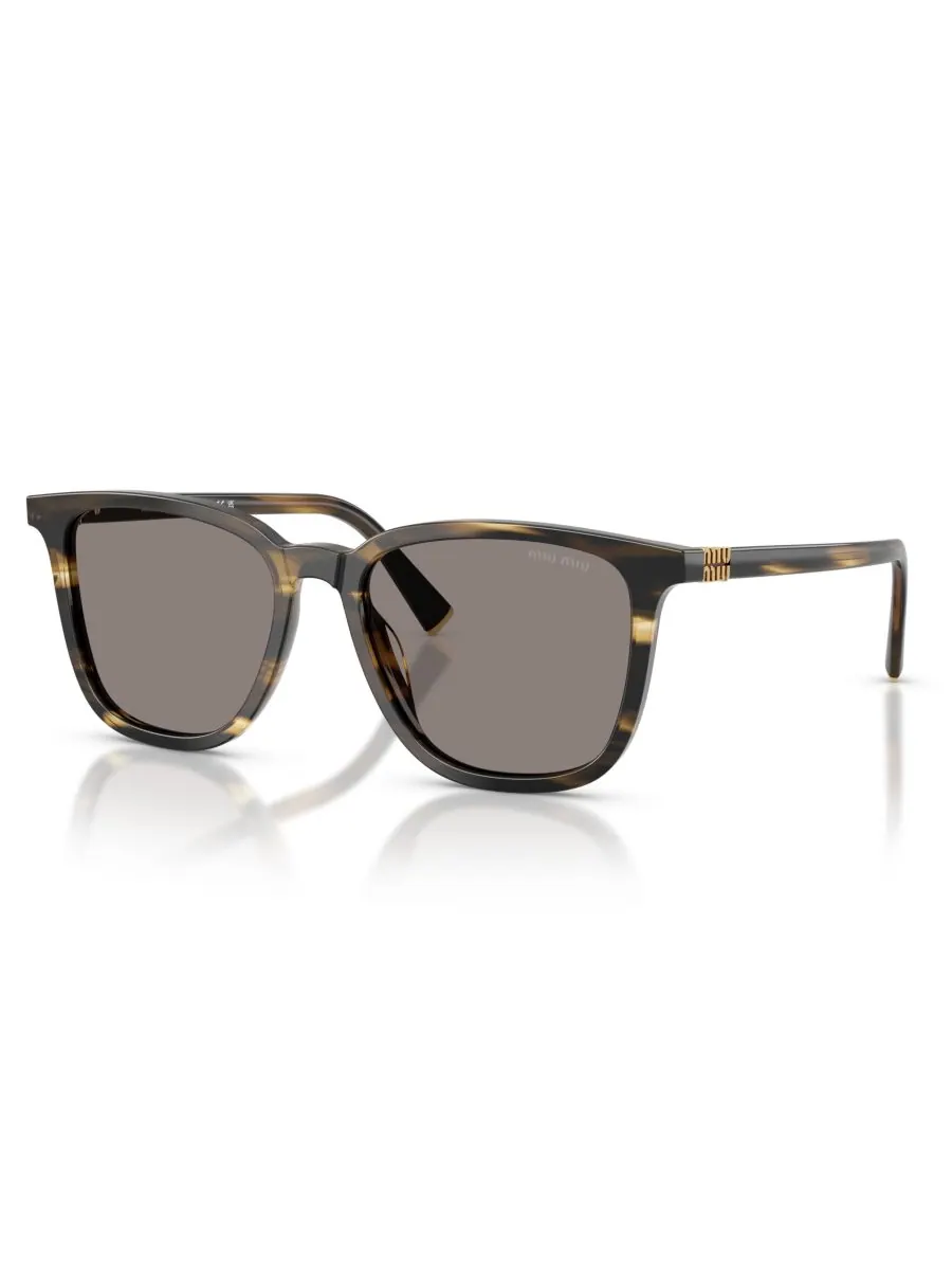 Женские квадратные солнцезащитные очки, MU B03S MIU MIU, Striped Loden