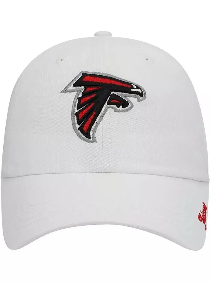 Женская белая регулируемая кепка с логотипом Atlanta Falcons Miata Clean Up '47 Brand — изображение 2 из 4, белый