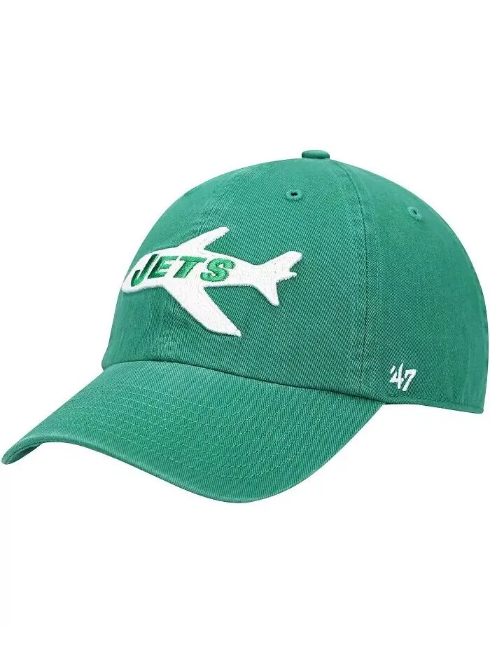 Мужская зеленая регулируемая кепка New York Jets Clean Up Legacy '47 Brand — изображение 1 из 4, зеленый