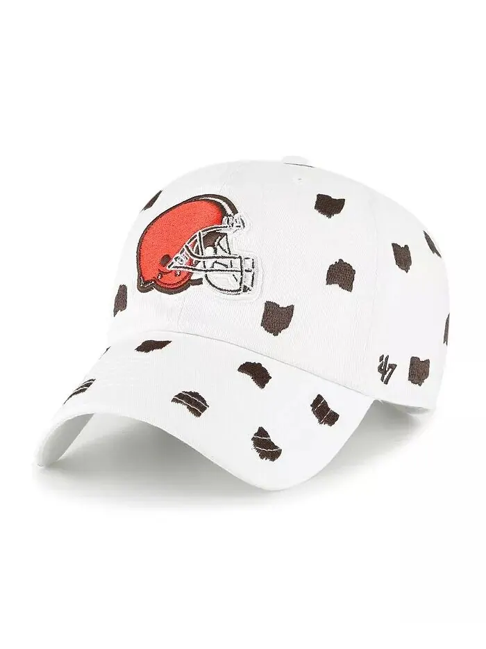 Женская белая регулируемая шляпа с логотипом Cleveland Browns Confetti Clean Up '47 Brand — изображение 1 из 1, белый