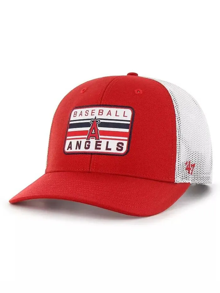 Мужская красная регулируемая кепка Los Angeles Angels Drifter Trucker '47 Brand — изображение 1 из 2, красный