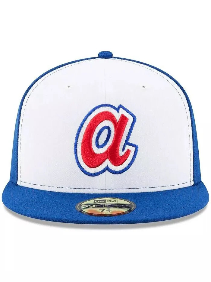 Мужская белая шляпа Royal Atlanta Braves Cooperstown Collection 59FIFTY Fitted Hat New Era — изображение 4 из 4