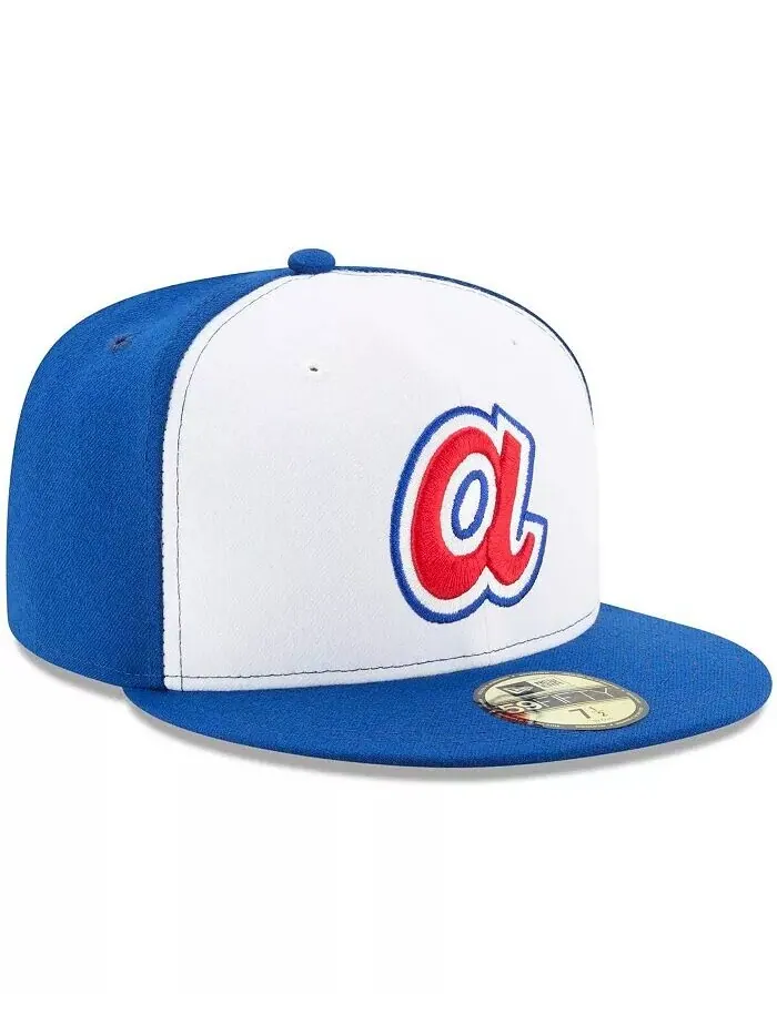 Мужская белая приталенная шляпа Royal Atlanta Braves Cooperstown Collection 59FIFTY New Era — изображение 3 из 4, белый