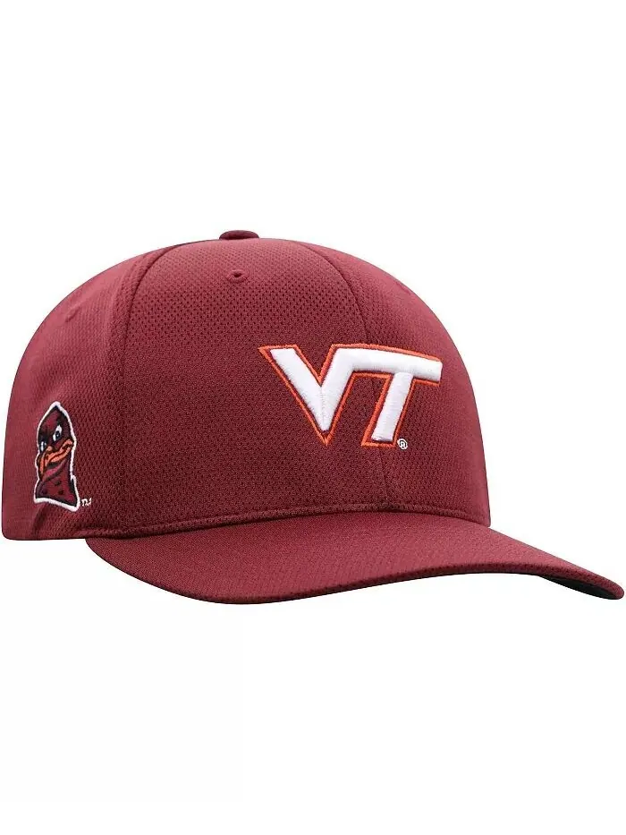 Мужская темно-бордовая кепка с логотипом Virginia Tech Hokies Reflex Flex Hat Top Of The World — изображение 3 из 4