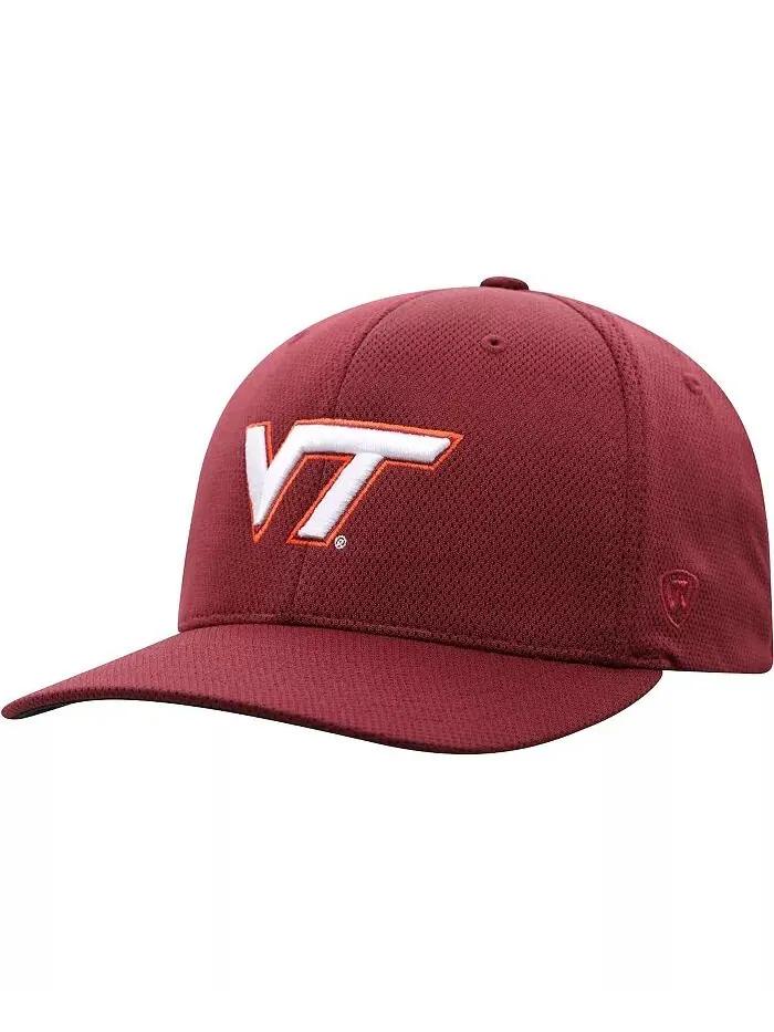 Мужская кепка Maroon Virginia Tech Hokies Reflex Logo Flex Top of the World — изображение 1 из 4