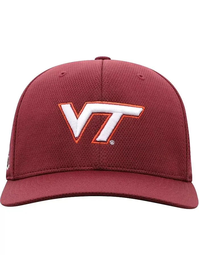 Мужская кепка Maroon Virginia Tech Hokies Reflex Logo Flex Top of the World — изображение 2 из 4