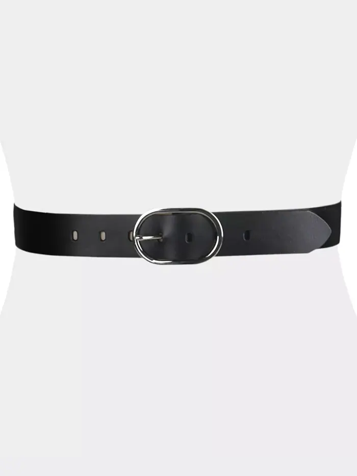 Женский пояс к платью с овальной центральной пряжкой Calvin Klein — изображение 4 из 4, черный