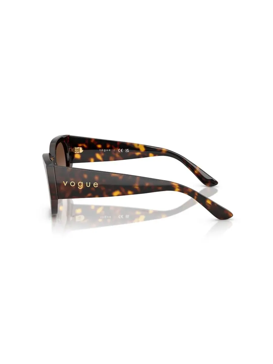Женские солнцезащитные очки с геометрическим рисунком, VO5641SU Vogue Eyewear, темно-havana — изображение 4 из 7, коричневый