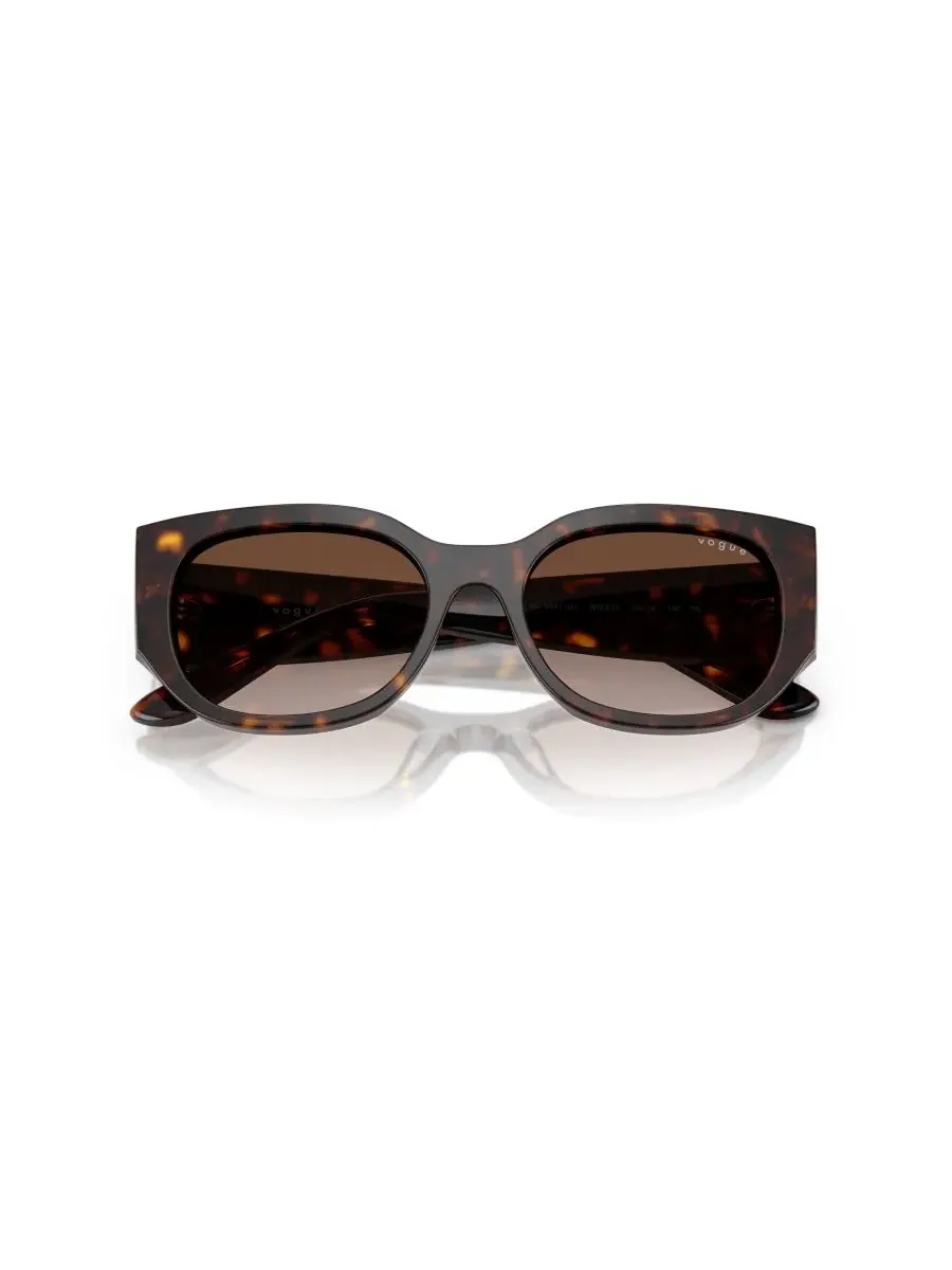 Женские солнцезащитные очки с геометрическим рисунком, VO5641SU Vogue Eyewear, темно-havana — изображение 6 из 7, коричневый