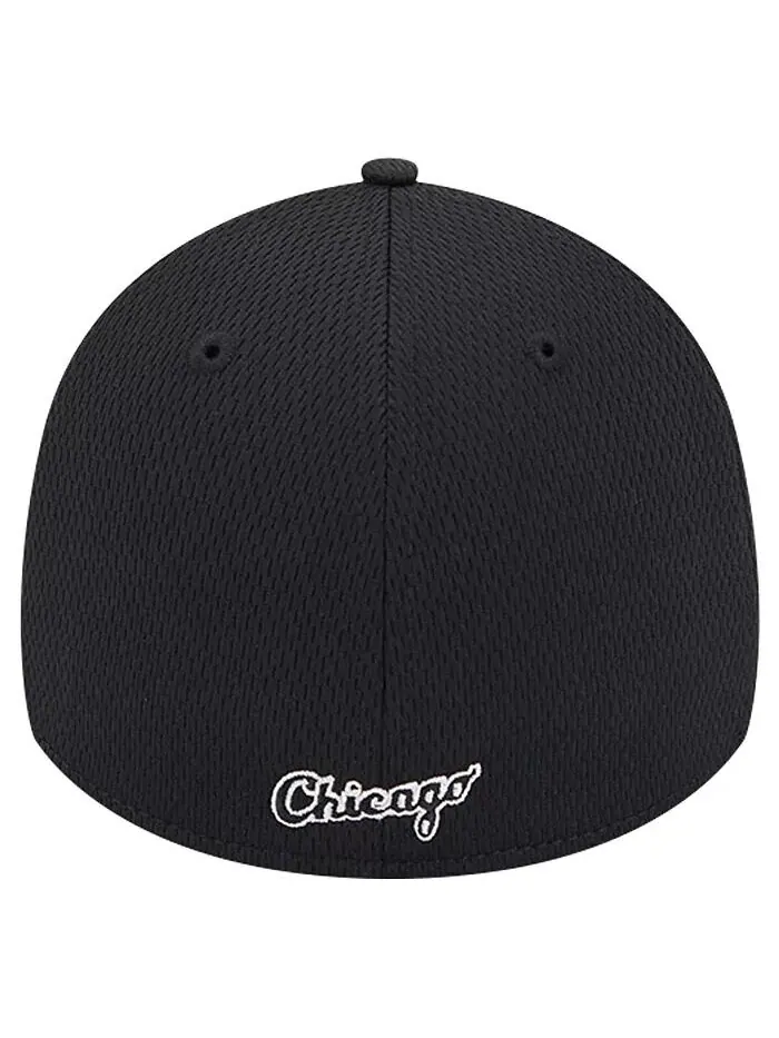 Мужская черная кепка Chicago White Sox Active Dash Mark 39THIRTY Flex Hat New Era — изображение 2 из 4, черный