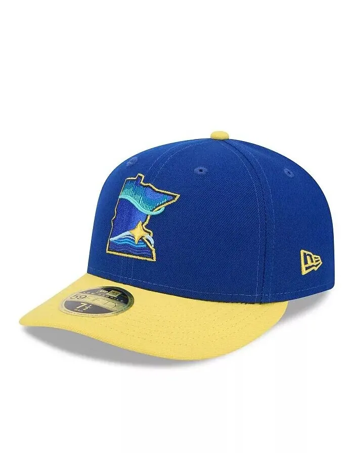 Мужская низкопрофильная приталенная шляпа Royal Minnesota Twins 2024 City Connect 59FIFTY New Era — изображение 3 из 4
