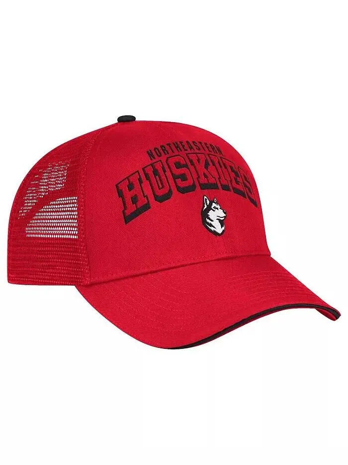 Мужская красная регулируемая шляпа Northeastern Huskies Wyatt Primary Team Trucker Colosseum — изображение 3 из 4, красный