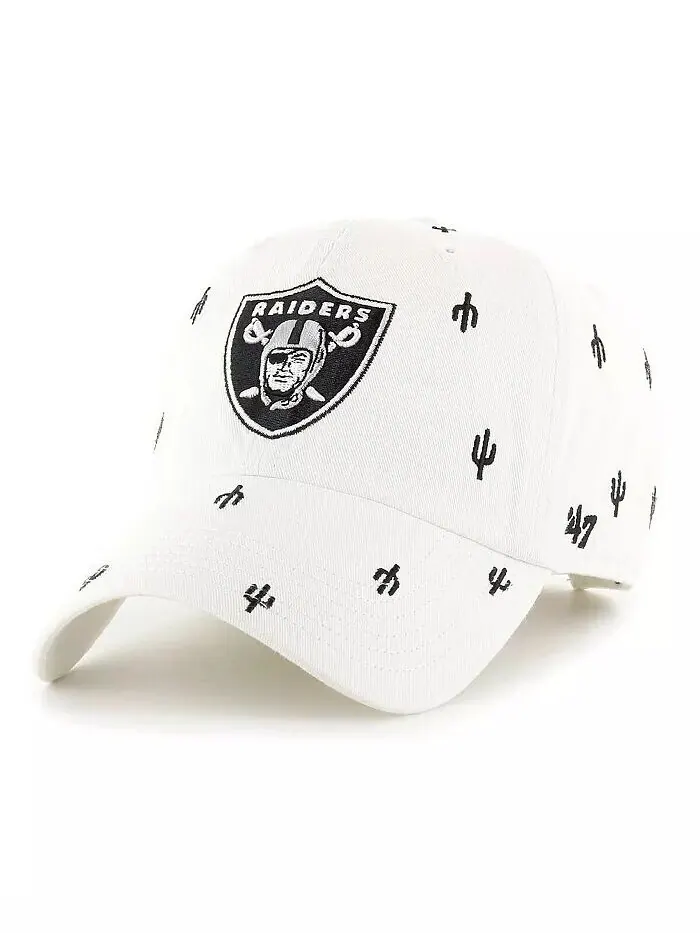 Мужская и женская белая регулируемая шапка Las Vegas Raiders Confetti Clean Up '47 Brand — изображение 1 из 2, белый