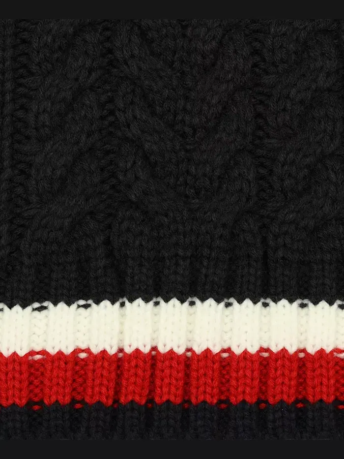 Мужской шарф Cable Knit Global Stripe Tommy Hilfiger — изображение 4 из 6, синий