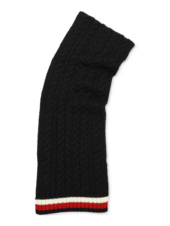 Мужской шарф Cable Knit Global Stripe Tommy Hilfiger — изображение 5 из 6, синий