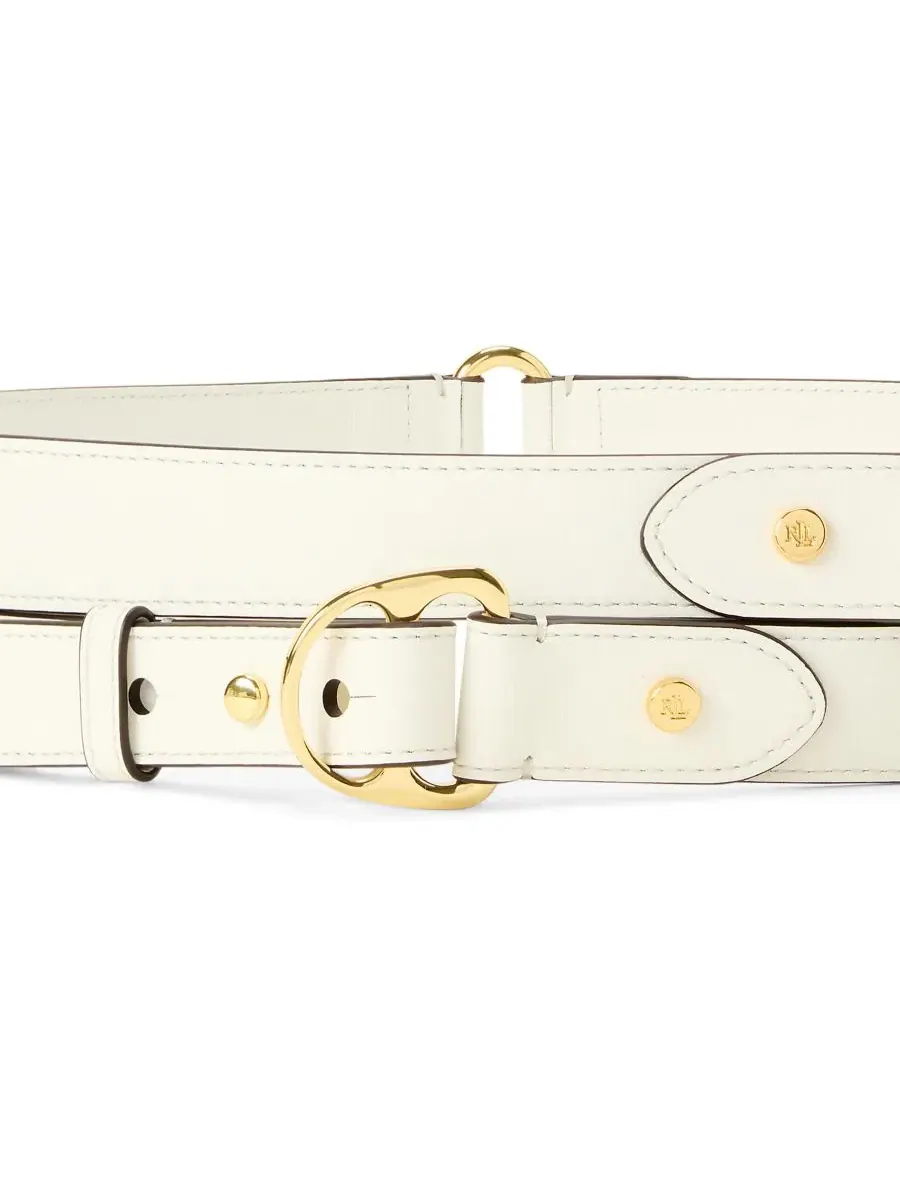 Ремень с двойной обмоткой Lauren Ralph Lauren — изображение 2 из 3, белый