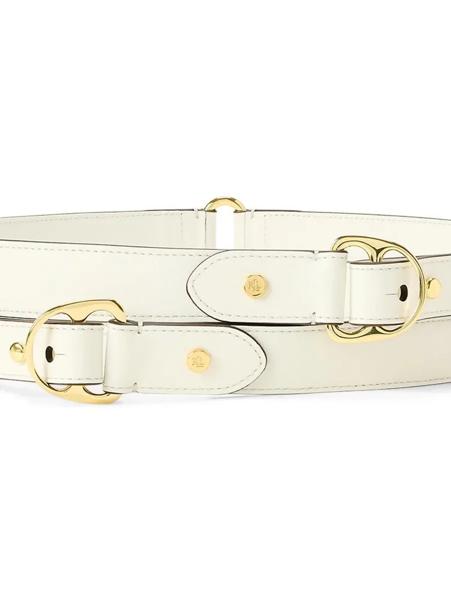 Ремень с двойной обмоткой Lauren Ralph Lauren — изображение 3 из 3, белый
