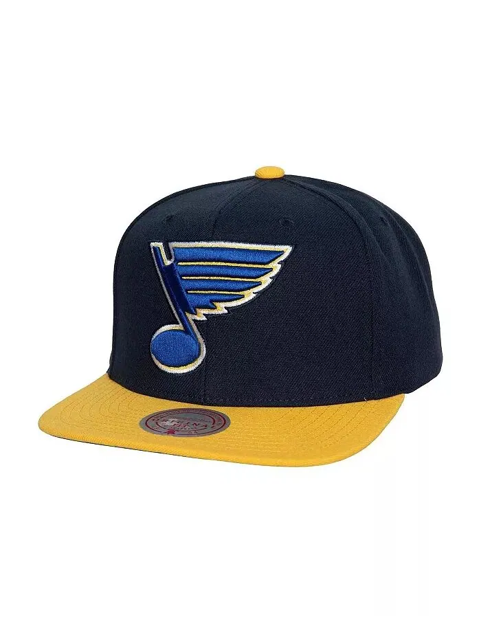 Мужская темно-синяя бейсболка St. Louis Blues Core Team Ground 2.0 Snapback Mitchell & Ness — изображение 1 из 3