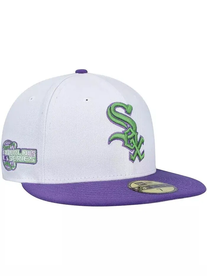 Мужская белая кепка Chicago White Sox с боковой нашивкой 59Fifty New Era — изображение 1 из 3, белый