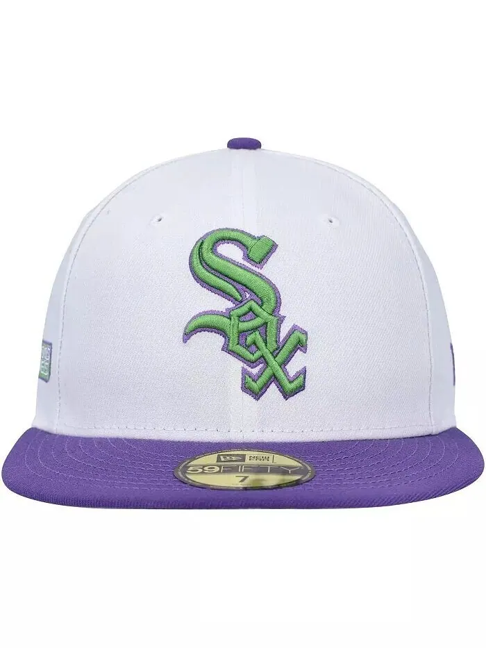 Мужская белая кепка Chicago White Sox с боковой нашивкой 59Fifty New Era — изображение 3 из 3, белый
