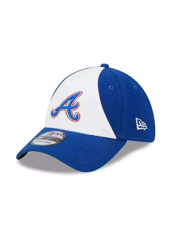 Мужская бело-красная шляпа Atlanta Braves 2023 City Connect 39THIRTY Flex Fit New Era