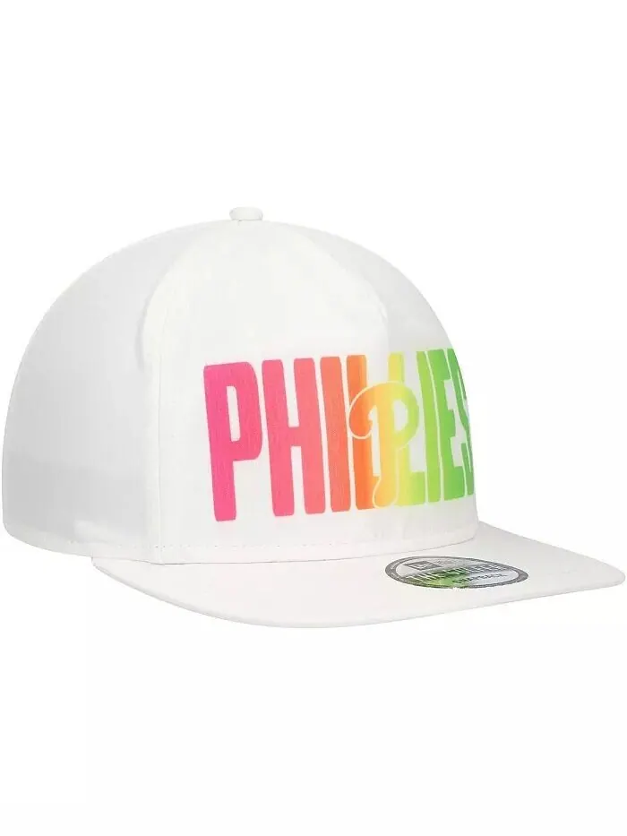 Мужская белая бейсболка-кепка Philadelphia Phillies Spring Spectrum Golfer Snapback New Era — изображение 3 из 4