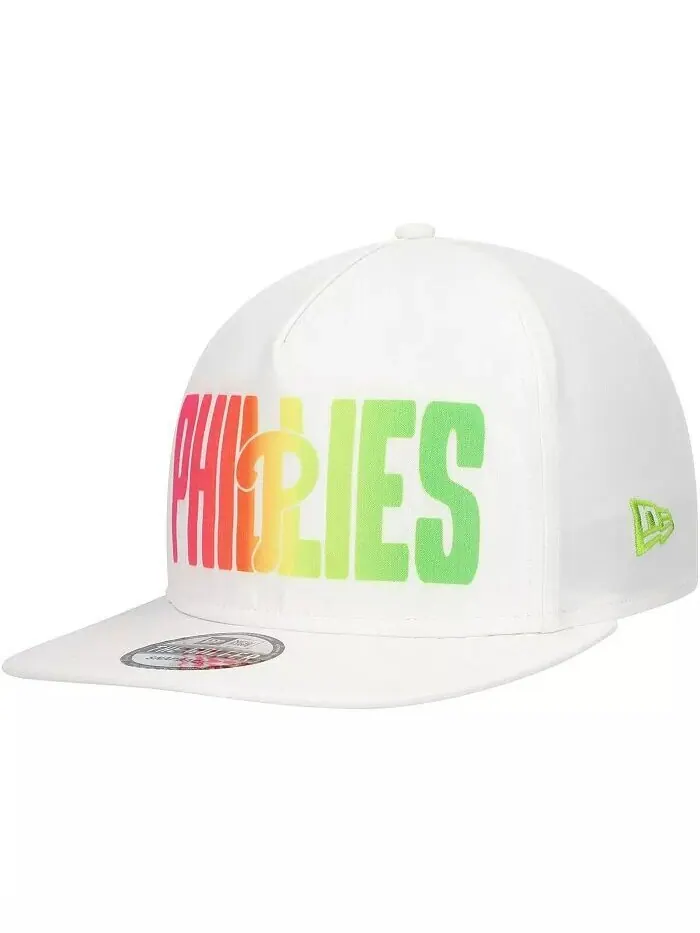 Мужская белая кепка Philadelphia Phillies Spring Spectrum Golfer Snapback New Era