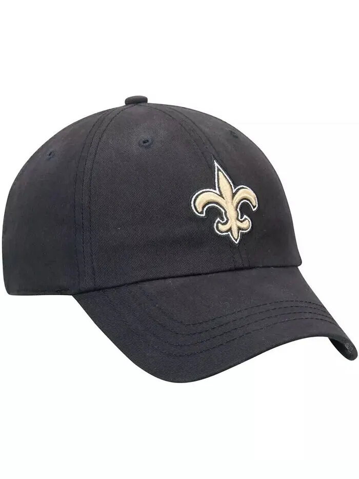 Женская черная регулируемая шляпа New Orleans Saints Miata Clean Up '47 Brand — изображение 3 из 4, черный