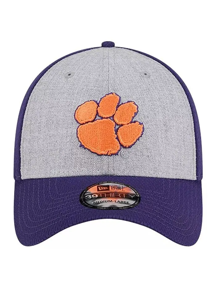 Мужская кепка Flex Clemson Tigers двухцветная 39THIRTY, серо-фиолетовая New Era — изображение 4 из 4