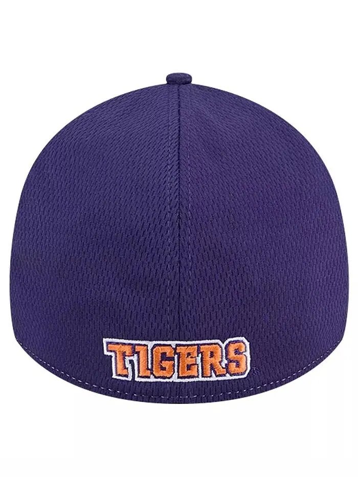 Мужская кепка Clemson Tigers двухцветная 39THIRTY Flex, серо-фиолетовая/серая New Era — изображение 2 из 4, серый фиолетовый