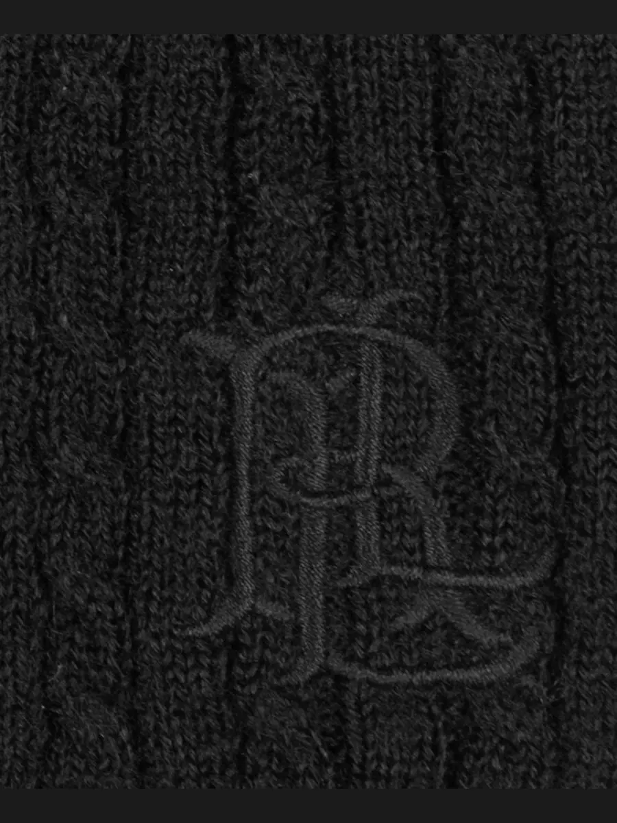 Шапка-бини Baby Cable Merino Lauren Ralph Lauren — изображение 3 из 5, черный