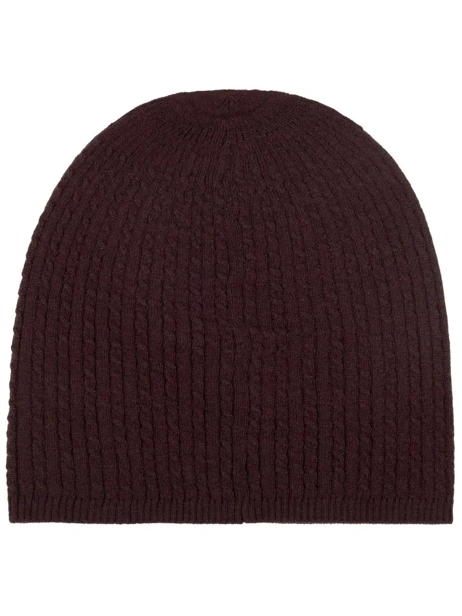 Шапка-бини с узором Baby Cable Merino Lauren Ralph Lauren — изображение 2 из 5, красный