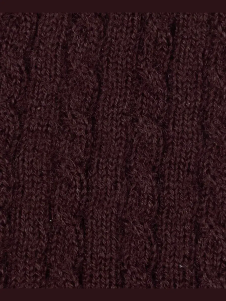 Шапка-бини с узором Baby Cable Merino Lauren Ralph Lauren — изображение 4 из 5, красный