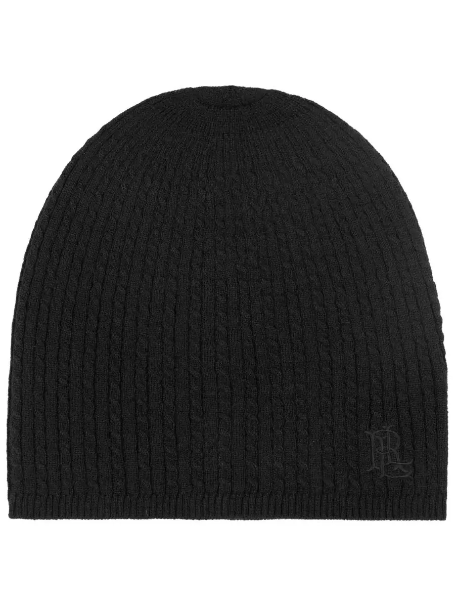 Шапка-бини с узором Baby Cable Merino Lauren Ralph Lauren — изображение 5 из 5, красный