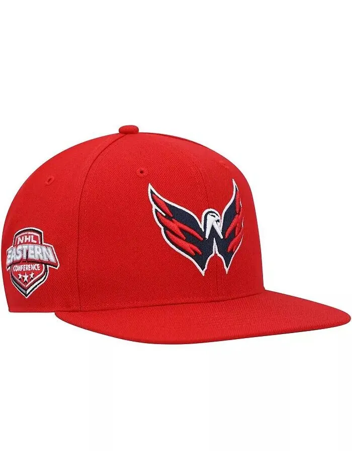 Мужская красная кепка Washington Capitals Sure Shot Captain Snapback '47 Brand — изображение 1 из 4, красный