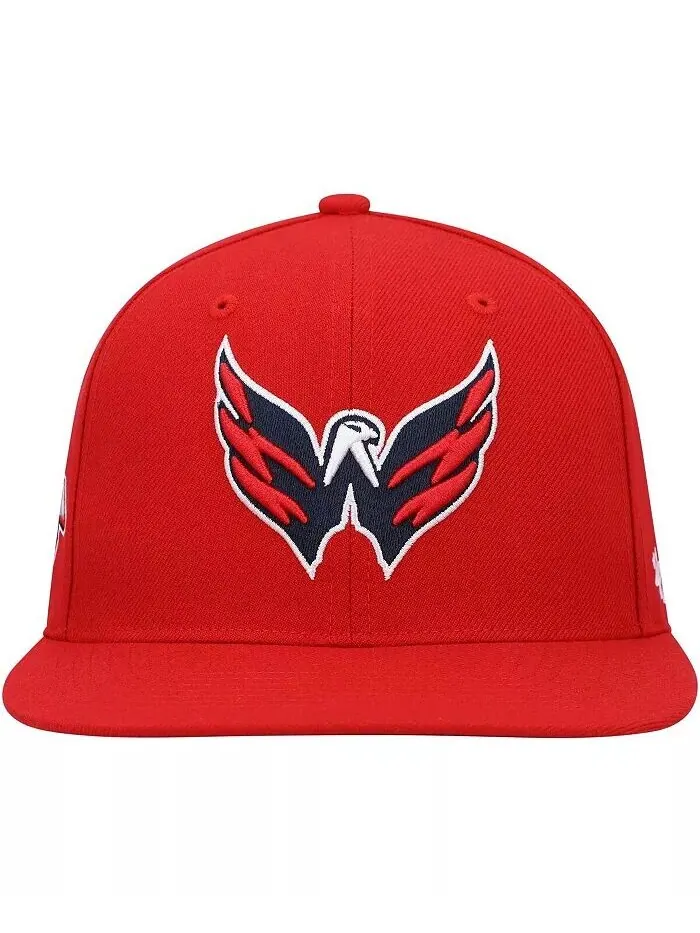 Мужская красная кепка Washington Capitals Sure Shot Captain Snapback '47 Brand — изображение 3 из 4, красный