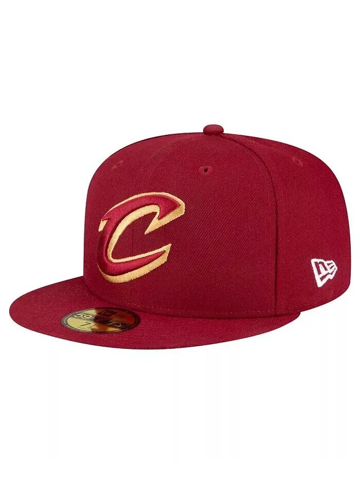 Мужская винная шляпа Cleveland Cavaliers 59FIFTY приталенная шляпа New Era — изображение 1 из 4, красный