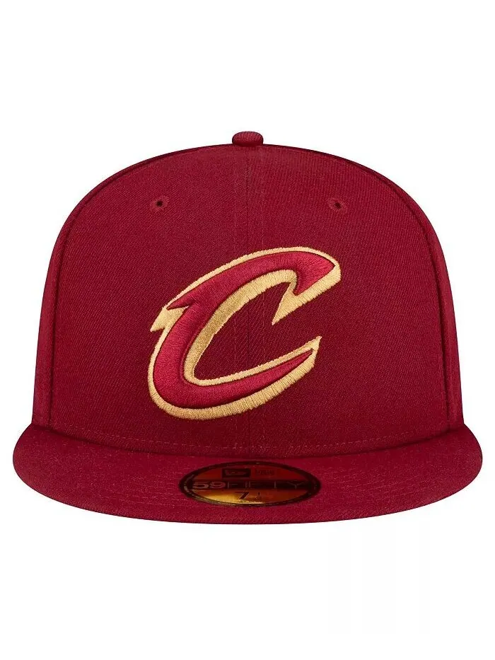 Мужская винная шляпа Cleveland Cavaliers 59FIFTY приталенная шляпа New Era — изображение 4 из 4, красный