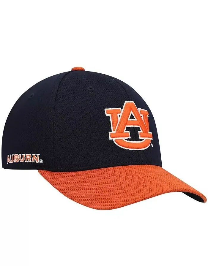 Мужская темно-синяя, оранжевая шапка Auburn Tigers Two-Tone Reflex Hybrid Tech Flex Top of the World — изображение 1 из 4